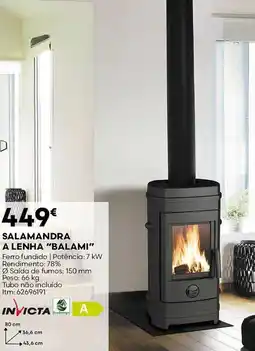 Bricomarché Salamandra a lenha "balami" promoção