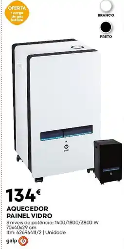 Bricomarché Aquecedor painel vidro promoção