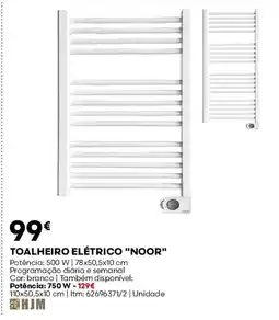Bricomarché Toalheiro elétrico "noor" promoção