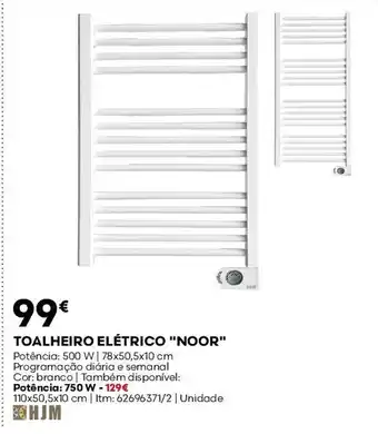 Bricomarché Toalheiro elétrico "noor" promoção