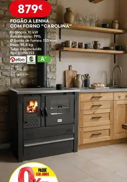 Bricomarché Fogão a lenha com forno "carolina" promoção