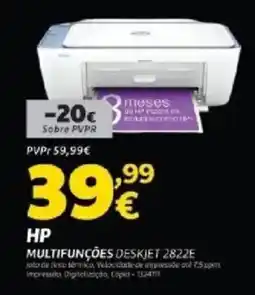 Radio Popular Hp multifunçoes Deskjet 2822E promoção