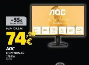 Radio Popular AOC MONITOR LED 27B31H promoção