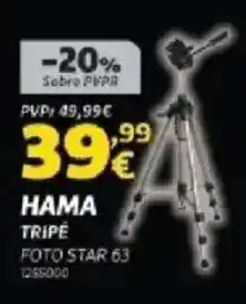 Radio Popular Hama tripé promoção