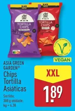 ALDI ASIA GREEN GARDEN Chips Tortilla Asiáticas XXL promoção