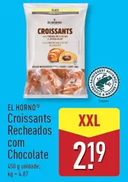 ALDI EL HORNO Croissants Recheados com Chocolate promoção