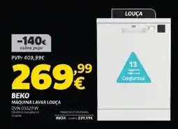 Radio Popular Beko máquina lavar louça promoção