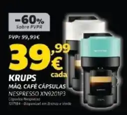 Radio Popular Krups máq. café cápsulas nespresso promoção