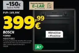 Radio Popular Bosch forno HBA574BB3 promoção