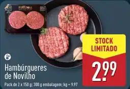 ALDI Hambúrgueres de Novilho promoção