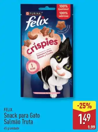 ALDI FELIX Snack para Gato Salmão Truta promoção