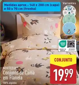 ALDI NOVITESSE Conjunto de Cama em Flanela promoção