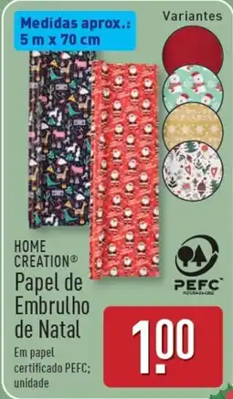 ALDI HOME CREATION Papel de Embrulho de Natal promoção