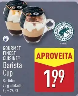 ALDI GOURMET FINEST CUISINE Barista Cup promoção