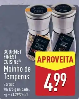 ALDI GOURMET FINEST CUISINE Moinho de Temperos promoção