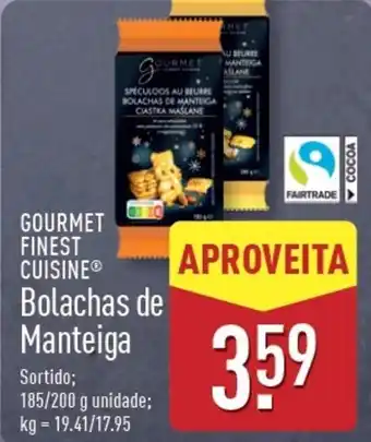 ALDI GOURMET FINEST CUISINE Bolachas de Manteiga promoção