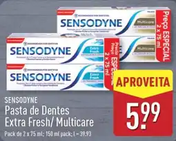 ALDI SENSODYNE Pasta de Dentes Extra Fresh/ Multicare promoção