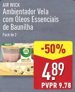 ALDI AIR WICK Ambientador Vela com Óleos Essenciais de Baunilha promoção