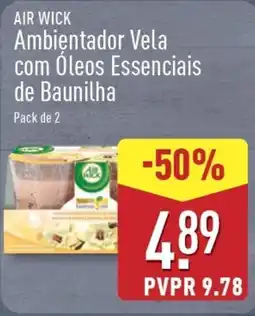 ALDI AIR WICK Ambientador Vela com Óleos Essenciais de Baunilha promoção