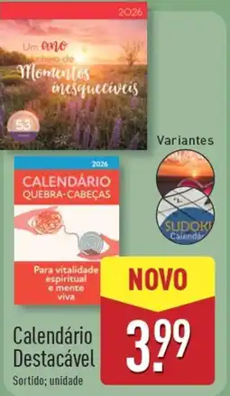 ALDI Calendário Destacável promoção