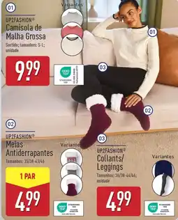 ALDI UP2FASHION Meias Antiderrapantes promoção