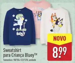 ALDI Sweatshirt para Criança Bluey promoção