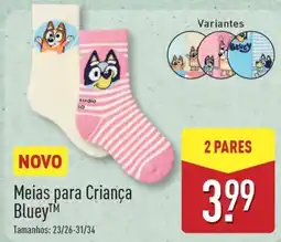 ALDI Meias para Criança Bluey promoção