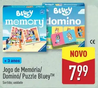 ALDI Jogo de Memória/ Dominó/ Puzzle Bluey promoção