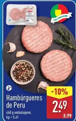 ALDI Hambúrgueres de Peru promoção