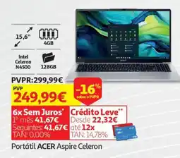 Auchan Portátil ACER Aspire Celeron promoção