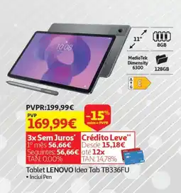Auchan Tablet LENOVO Idea Tab TB336FU promoção