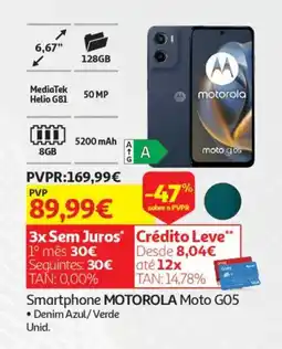 Auchan Smartphone MOTOROLA Moto GO5 promoção
