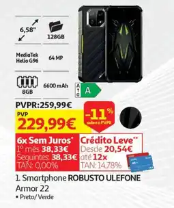 Auchan Smartphone ROBUSTO ULEFONE Armor 22 promoção
