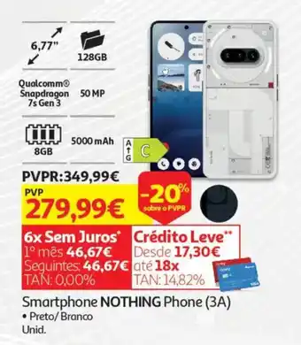 Auchan Smartphone NOTHING Phone (3A) promoção