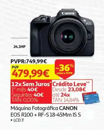 Auchan Máquina Fotográfica CANON EOS R100+ RF-S 18-45Mm IS S promoção