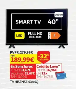 Auchan TV HISENSE 40A4Q promoção