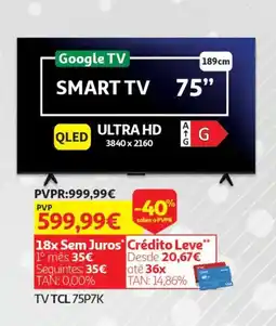 Auchan TV TCL 75P7K promoção