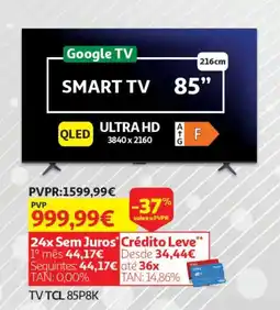 Auchan TV TCL 85P8K promoção