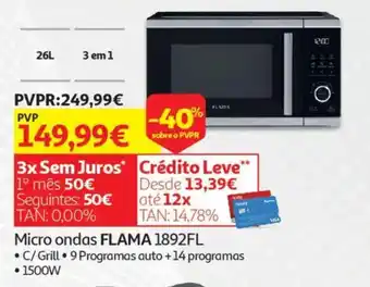 Auchan Micro ondas FLAMA 1892FL promoção