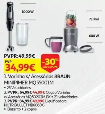 Auchan Varinha s/Acessórios BRAUN MINIPIMER MQ55001M promoção