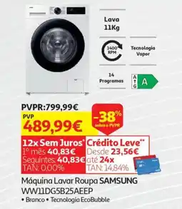 Auchan Máquina Lavar Roupa SAMSUNG WW11DG5B25AEEP promoção