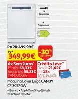 Auchan Máquina Lavar Loiça CANDY CF 3C7F0W promoção