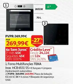 Auchan Forno Multifunções TEKA Inox HCB 6531 SS promoção