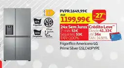 Auchan Frigorífico Americano LG Prime Silver GSLC40PYPE promoção