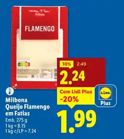 Lidl Milbona Queijo Flamengo em Fatias promoção