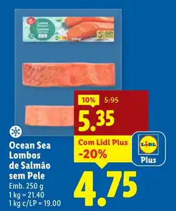 Lidl Ocean Sea Lombos de Salmão sem Pele promoção
