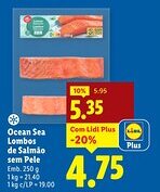 Lidl Ocean Sea Lombos de Salmão sem Pele promoção
