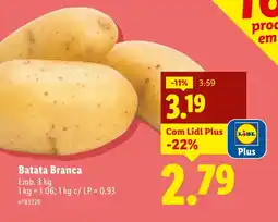 Lidl Batata Branca promoção