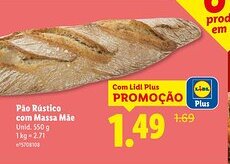 Lidl Pão Rústico com Massa Mãe Unid. promoção