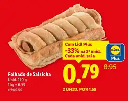 Lidl Folhado de Salsicha promoção
